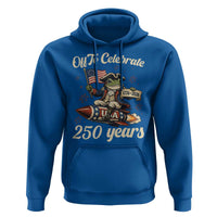 Funny Frog Off To Celebrate 250 Years Of Freedom Hoodie Patriotic Gift