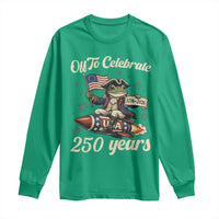 Funny Frog Off To Celebrate 250 Years Of Freedom Long Sleeve Shirt Patriotic Gift