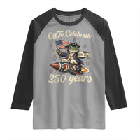 Funny Frog Off To Celebrate 250 Years Of Freedom Raglan Shirt Patriotic Gift