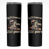 Funny Frog Off To Celebrate 250 Years Of Freedom Skinny Tumbler Patriotic Gift