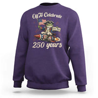 Funny Frog Off To Celebrate 250 Years Of Freedom Sweatshirt Patriotic Gift