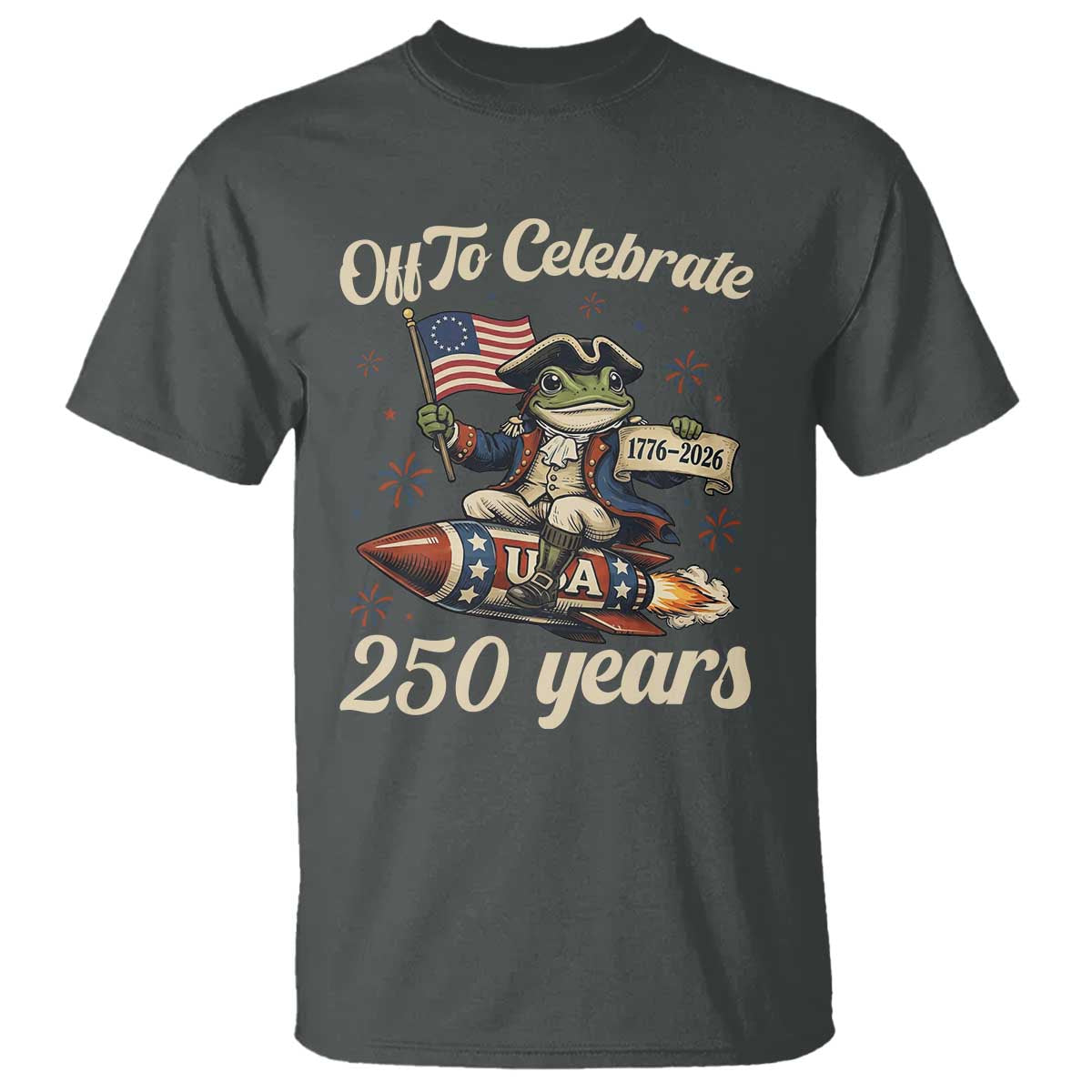Funny Frog Off To Celebrate 250 Years Of Freedom T Shirt Patriotic Gift