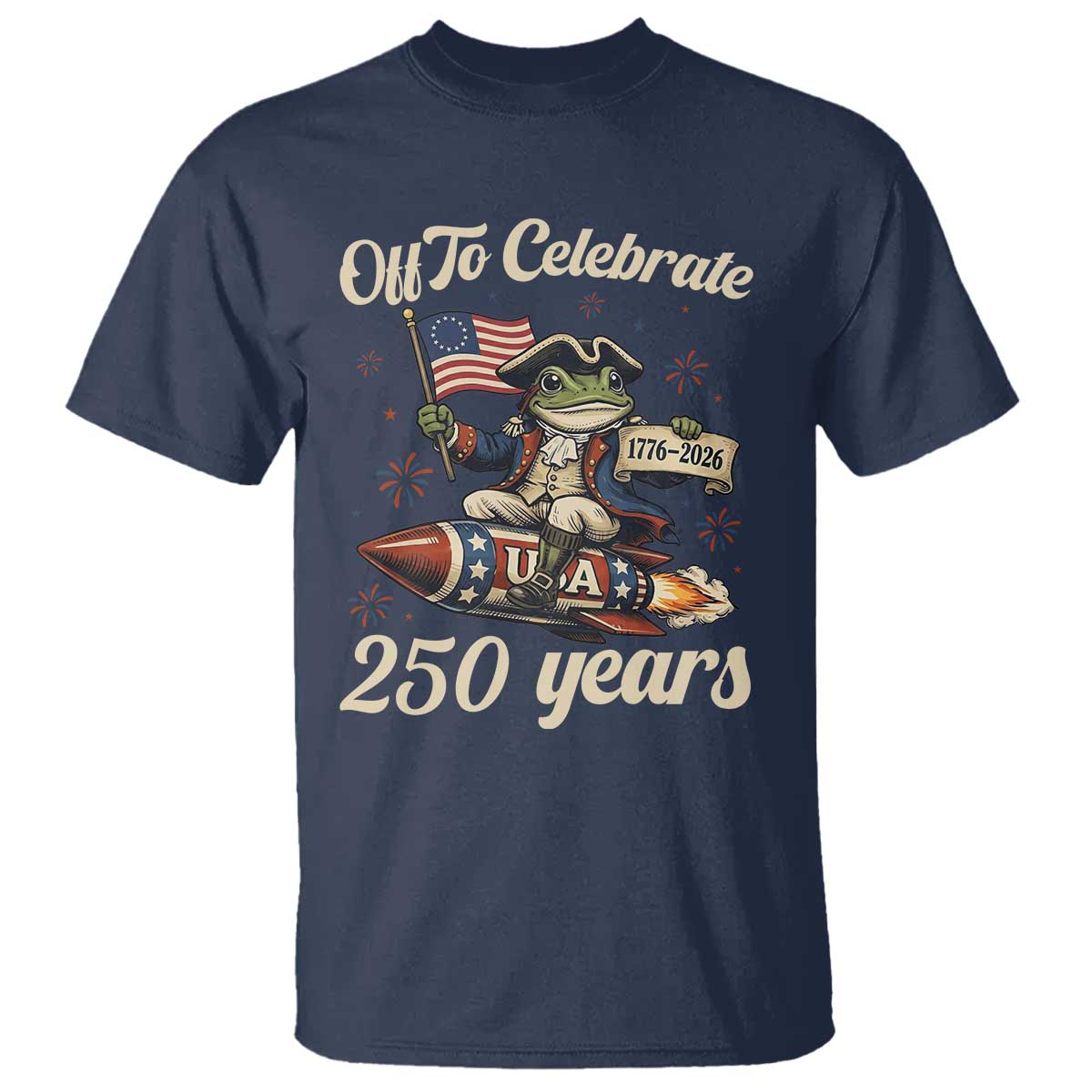 Funny Frog Off To Celebrate 250 Years Of Freedom T Shirt Patriotic Gift