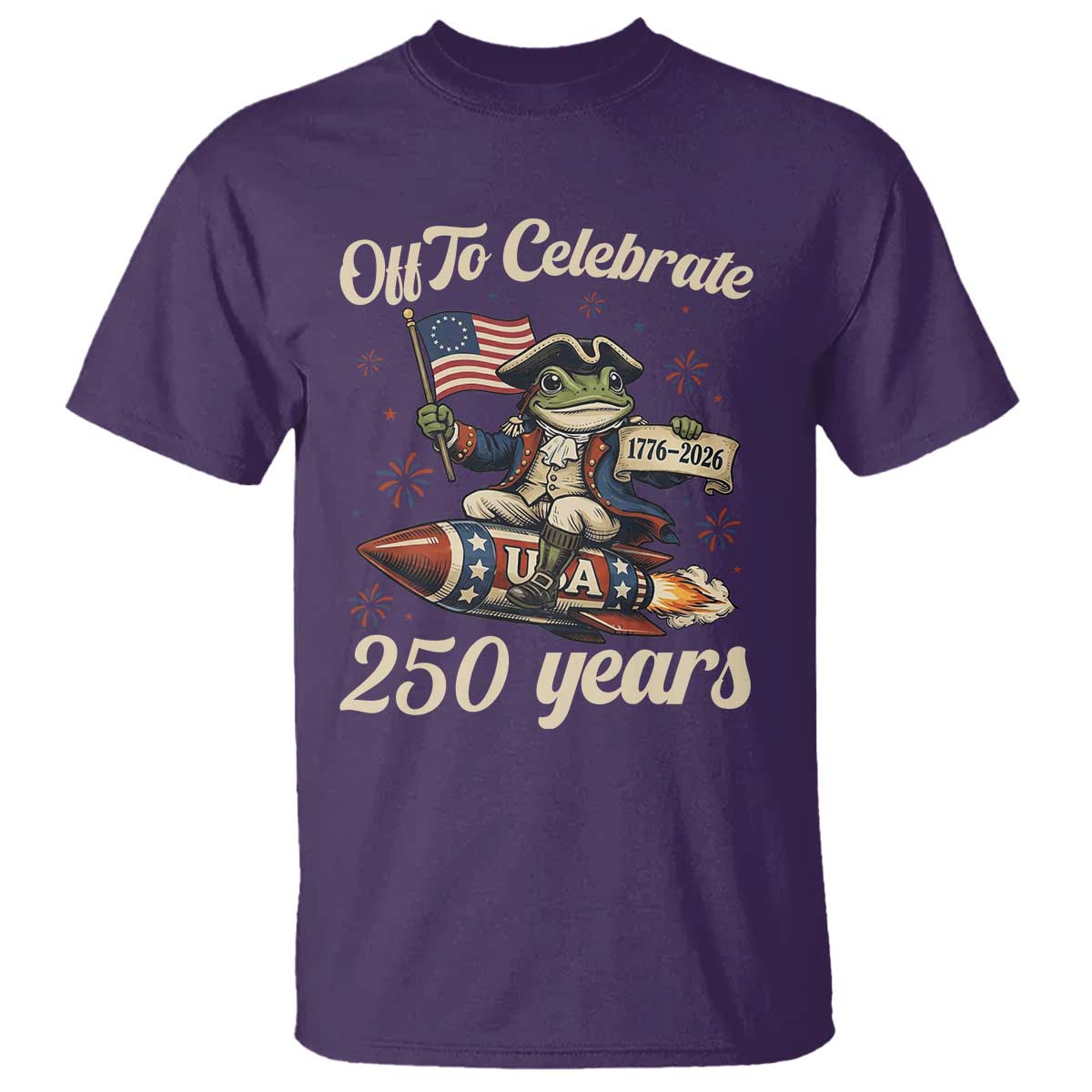 Funny Frog Off To Celebrate 250 Years Of Freedom T Shirt Patriotic Gift