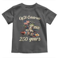 Funny Frog Off To Celebrate 250 Years Of Freedom Toddler T Shirt Patriotic Gift