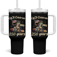Funny Frog Off To Celebrate 250 Years Of Freedom Tumbler With Handle Patriotic Gift