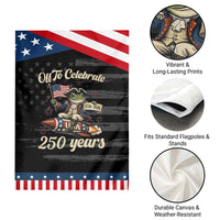 Funny Frog Off To Celebrate 250 Years Of Freedom Garden Flag Patriotic Gift