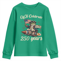 Funny Frog Off To Celebrate 250 Years Of Freedom Youth Sweatshirt Patriotic Gift