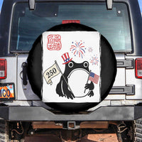 Funny Patriotic Grumpy Frog 250th Anniversary USA Spare Tire Cover
