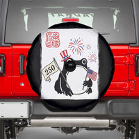 Funny Patriotic Grumpy Frog 250th Anniversary USA Spare Tire Cover