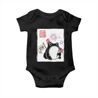 Funny Patriotic Grumpy Frog 250th Anniversary USA Baby Onesie