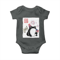 Funny Patriotic Grumpy Frog 250th Anniversary USA Baby Onesie