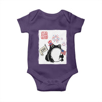 Funny Patriotic Grumpy Frog 250th Anniversary USA Baby Onesie
