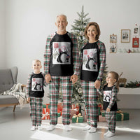 Funny Patriotic Grumpy Frog 250th Anniversary USA Plaid Pajama Set