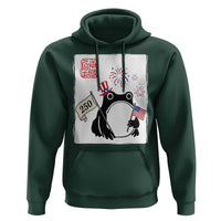 Funny Patriotic Grumpy Frog 250th Anniversary USA Hoodie