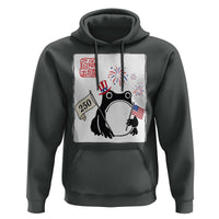 Funny Patriotic Grumpy Frog 250th Anniversary USA Hoodie