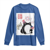 Funny Patriotic Grumpy Frog 250th Anniversary USA Long Sleeve Shirt