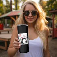 Funny Patriotic Grumpy Frog 250th Anniversary USA Skinny Tumbler