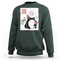Funny Patriotic Grumpy Frog 250th Anniversary USA Sweatshirt