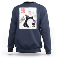 Funny Patriotic Grumpy Frog 250th Anniversary USA Sweatshirt