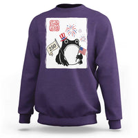 Funny Patriotic Grumpy Frog 250th Anniversary USA Sweatshirt