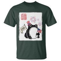 Funny Patriotic Grumpy Frog 250th Anniversary USA T Shirt