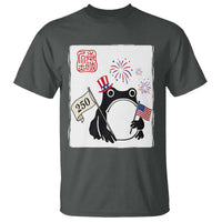Funny Patriotic Grumpy Frog 250th Anniversary USA T Shirt