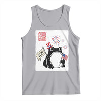 Funny Patriotic Grumpy Frog 250th Anniversary USA Tank Top