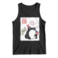 Funny Patriotic Grumpy Frog 250th Anniversary USA Tank Top