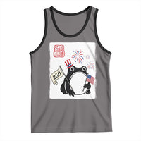 Funny Patriotic Grumpy Frog 250th Anniversary USA Tank Top