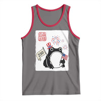 Funny Patriotic Grumpy Frog 250th Anniversary USA Tank Top