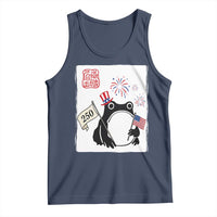 Funny Patriotic Grumpy Frog 250th Anniversary USA Tank Top