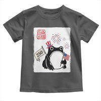 Funny Patriotic Grumpy Frog 250th Anniversary USA Toddler T Shirt