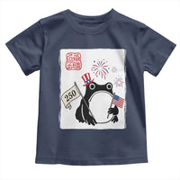 Funny Patriotic Grumpy Frog 250th Anniversary USA Toddler T Shirt