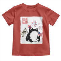 Funny Patriotic Grumpy Frog 250th Anniversary USA Toddler T Shirt