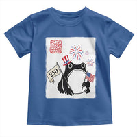 Funny Patriotic Grumpy Frog 250th Anniversary USA Toddler T Shirt