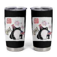 Funny Patriotic Grumpy Frog 250th Anniversary USA Tumbler Cup