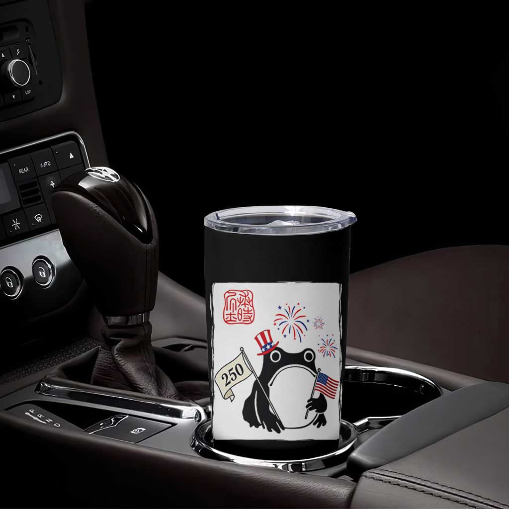 Funny Patriotic Grumpy Frog 250th Anniversary USA Tumbler Cup