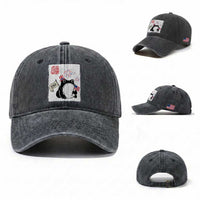 Funny Patriotic Grumpy Frog 250th Anniversary USA Washed Cotton Baseball Cap