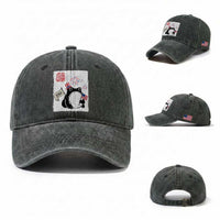 Funny Patriotic Grumpy Frog 250th Anniversary USA Washed Cotton Baseball Cap