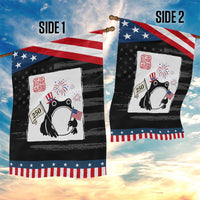 Funny Patriotic Grumpy Frog 250th Anniversary USA Garden Flag