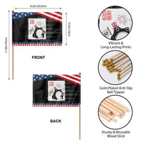 Funny Patriotic Grumpy Frog 250th Anniversary USA Patriotic Handheld Flag