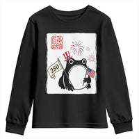 Funny Patriotic Grumpy Frog 250th Anniversary USA Youth Sweatshirt
