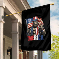 Funny Patriotic Bigfoot Merica Rock Garden Flag USA 250th Anniversary