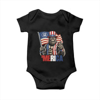 Funny Patriotic Bigfoot Merica Rock Baby Onesie USA 250th Anniversary