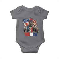 Funny Patriotic Bigfoot Merica Rock Baby Onesie USA 250th Anniversary