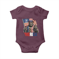 Funny Patriotic Bigfoot Merica Rock Baby Onesie USA 250th Anniversary