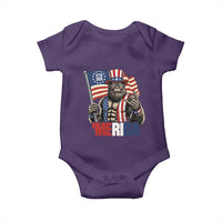 Funny Patriotic Bigfoot Merica Rock Baby Onesie USA 250th Anniversary