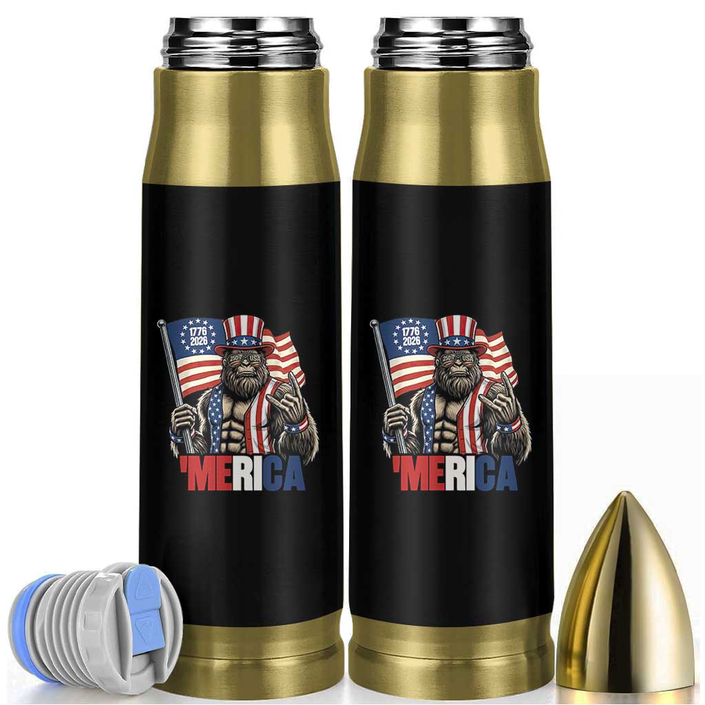 Funny Patriotic Bigfoot Merica Rock Bullet Tumbler USA 250th Anniversary