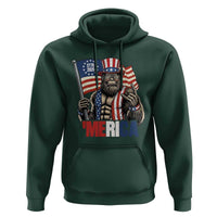 Funny Patriotic Bigfoot Merica Rock Hoodie USA 250th Anniversary